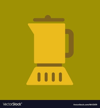 Flat icon on background coffee machine maker vector image
