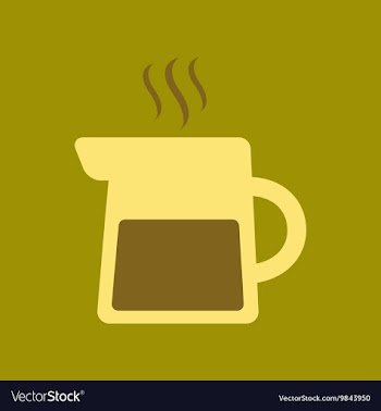 Flat icon on background coffee machine maker vector image
