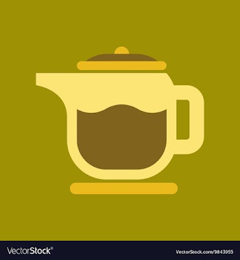 Flat icon on background coffee machine maker vector image