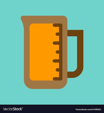 Flat icon on background coffee measuring cup vector image