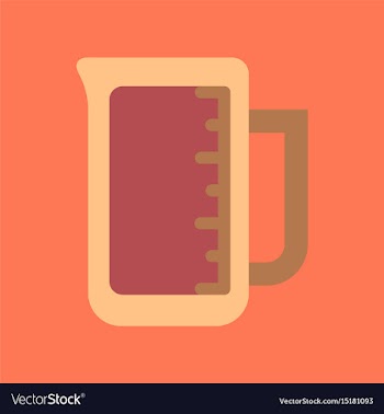 Flat icon on background coffee measuring cup vector image