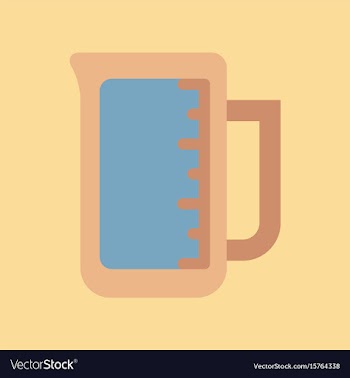 Flat icon on background coffee measuring cup vector image