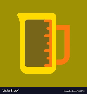 Flat icon on background coffee measuring cup vector image
