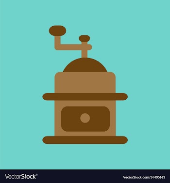 Flat icon on background coffee mill grinder vector image