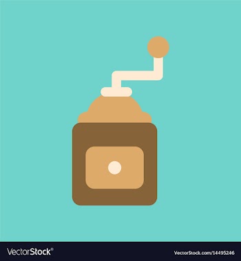 Flat icon on background coffee mill grinder vector image