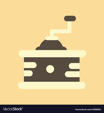 Flat icon on background coffee mill grinder vector image