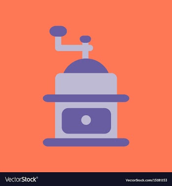Flat icon on background coffee mill grinder vector image