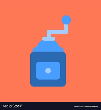 Flat icon on background coffee mill grinder vector image