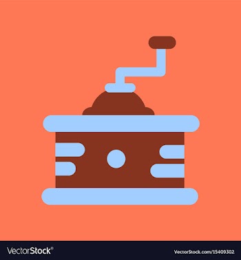 Flat icon on background coffee mill grinder vector image