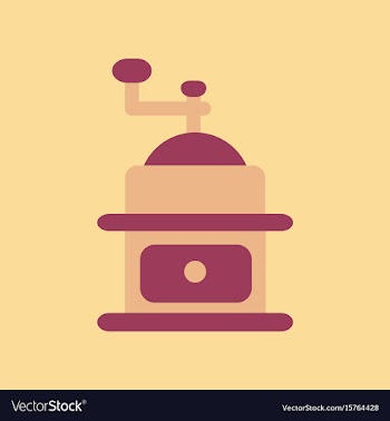 Flat icon on background coffee mill grinder vector image