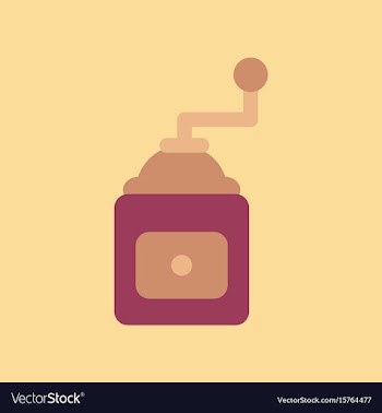 Flat icon on background coffee mill grinder vector image