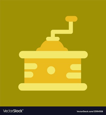 Flat icon on background coffee mill grinder vector image