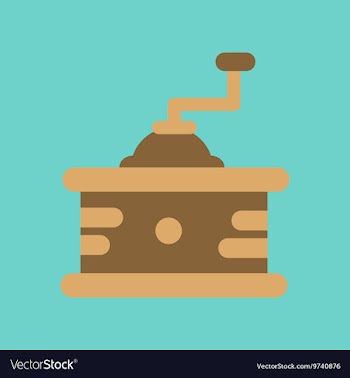 Flat icon on background coffee mill grinder vector image