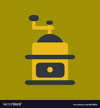Flat icon on background coffee mill grinder vector image
