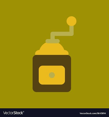 Flat icon on background coffee mill grinder vector image