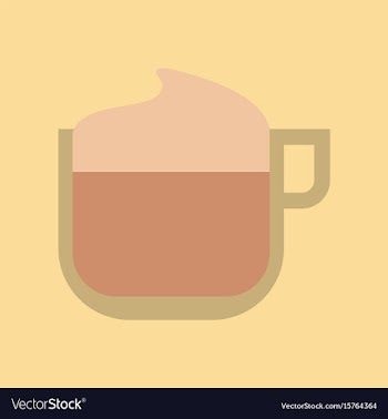 Flat icon on background coffee with milk cream vector image