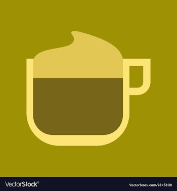 Flat icon on background coffee with milk cream vector image