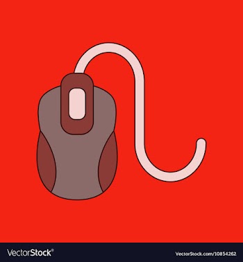 Flat icon on background computer mouse vector image