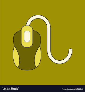 Flat icon on background computer mouse vector image