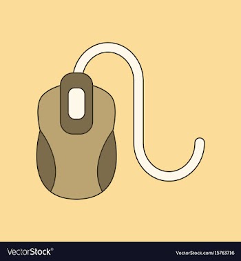 Flat icon on background computer mouse vector image