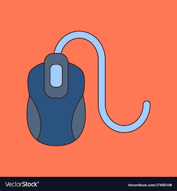 Flat icon on background computer mouse vector image