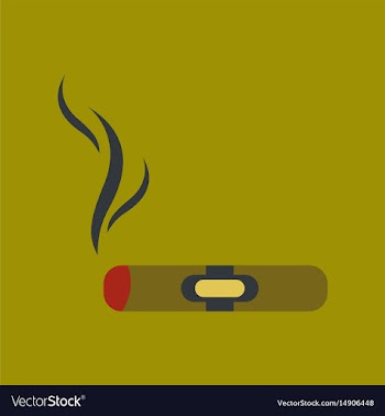 Flat icon on background cuba cigar vector image