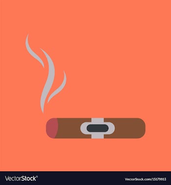 Flat icon on background cuba cigar vector image