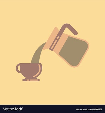 Flat icon on background cup coffee maker vector image