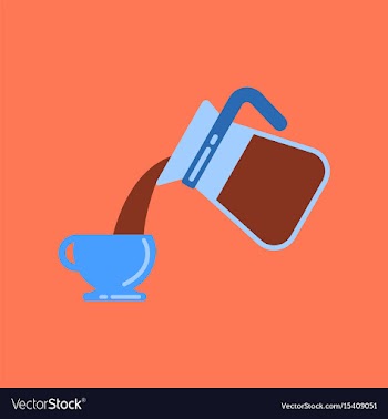 Flat icon on background cup coffee maker vector image