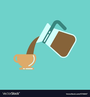 Flat icon on background cup Coffee Maker vector image