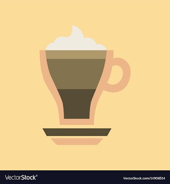 Flat icon on background cup coffee mocha vector image