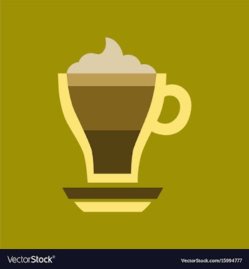 Flat icon on background cup coffee mocha vector image