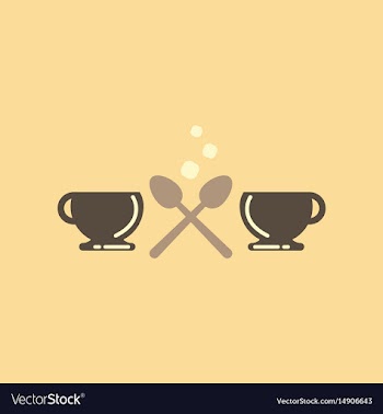 Flat icon on background cups hot coffee vector image