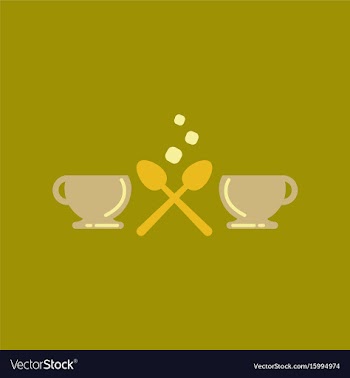 Flat icon on background cups hot coffee vector image