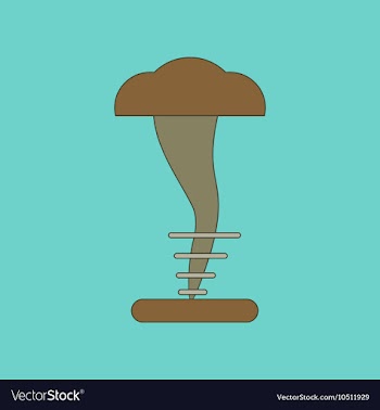 Flat icon on background disaster tornado vector image