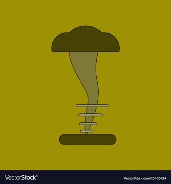 Flat icon on background disaster tornado vector image