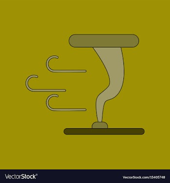 Flat icon on background disaster tornado vector image