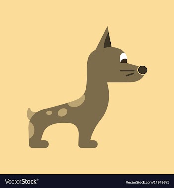 Flat icon on background dog smiles vector image