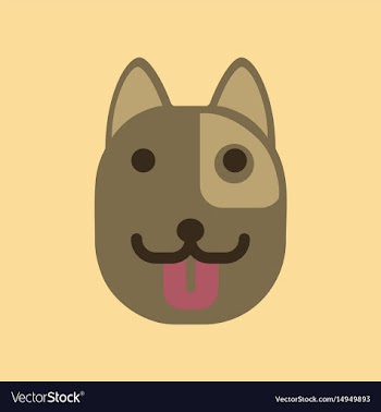 Flat icon on background dog smiles vector image