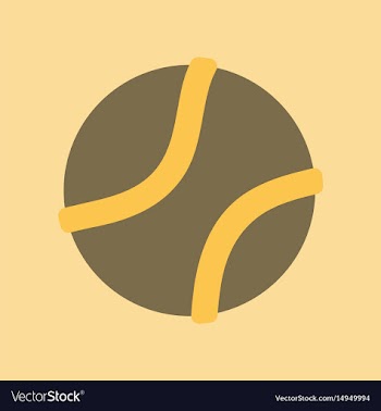 Flat icon on background dog toy ball vector image