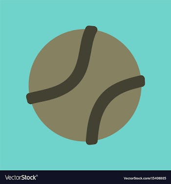 Flat icon on background dog toy ball vector image
