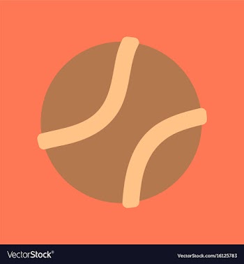 Flat icon on background dog toy ball vector image