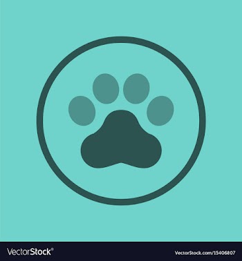 Flat icon on background dog trail vector image