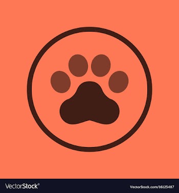 Flat icon on background dog trail vector image