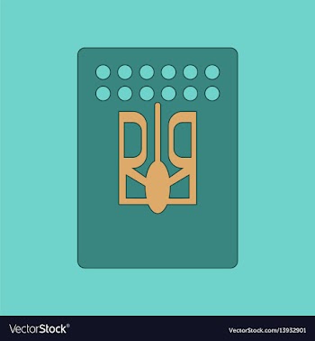 Flat icon on background emblem of ukraine vector image