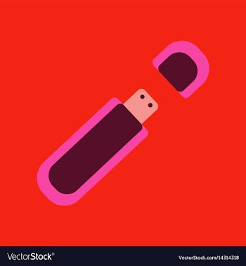 Flat icon on background flash drive vector image