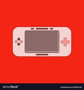 Flat icon on background game console vector image