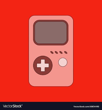 Flat icon on background game console vector image