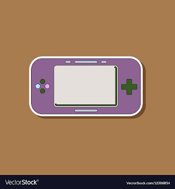 Flat icon on background game console vector image