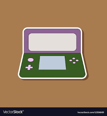 Flat icon on background game console vector image